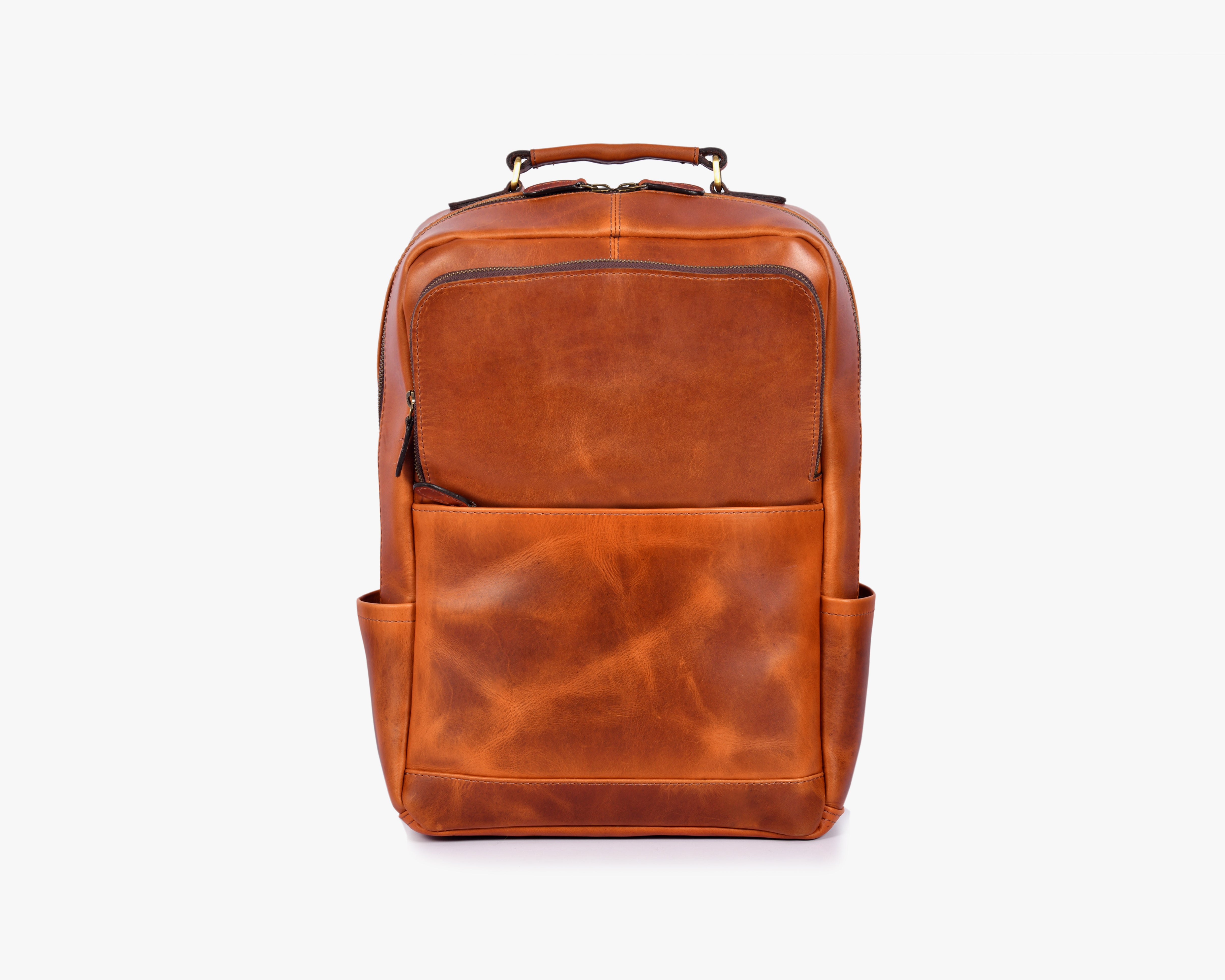 Hudson Leather Backpack - Tan