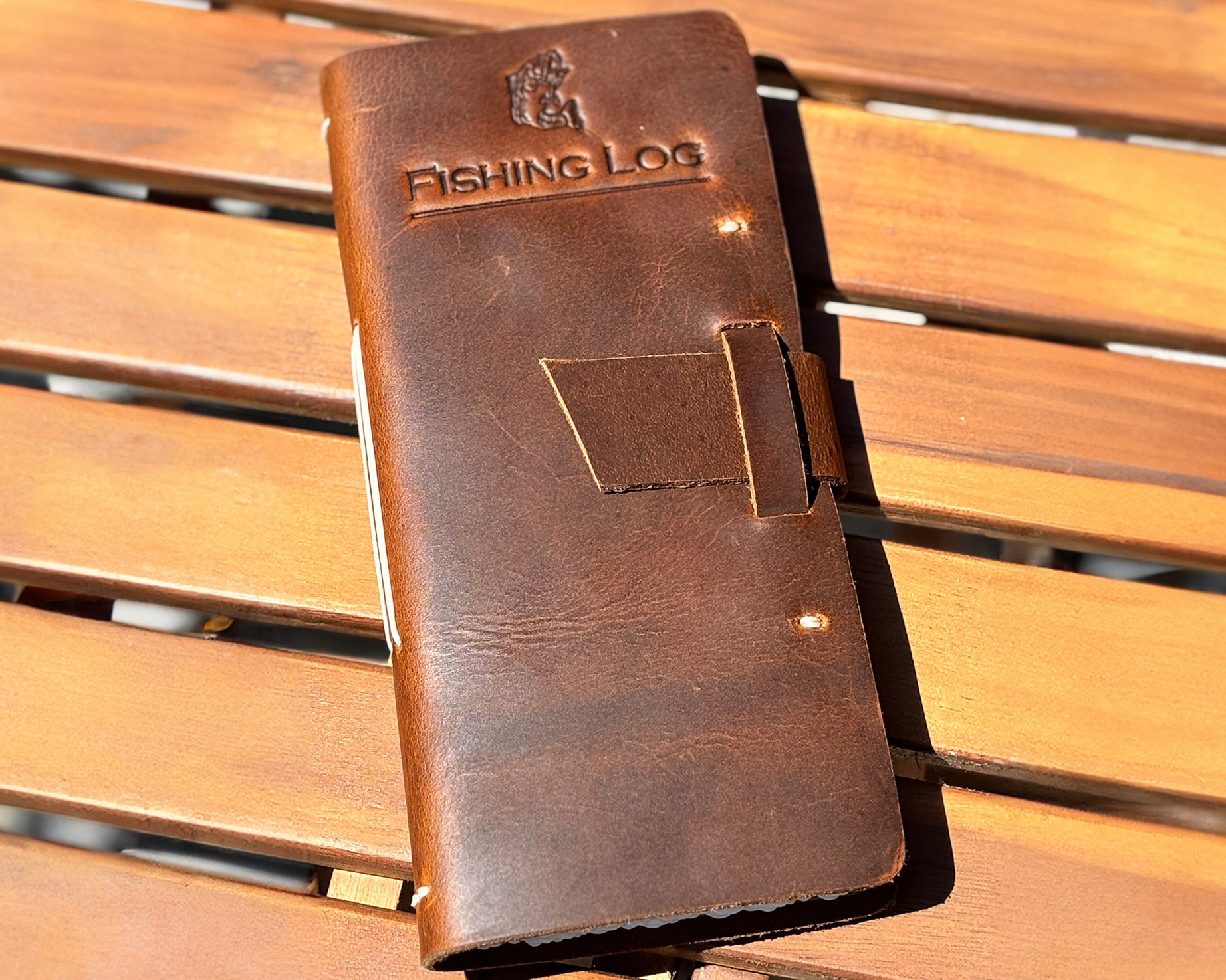 Genuine Leather Fishing Logbook