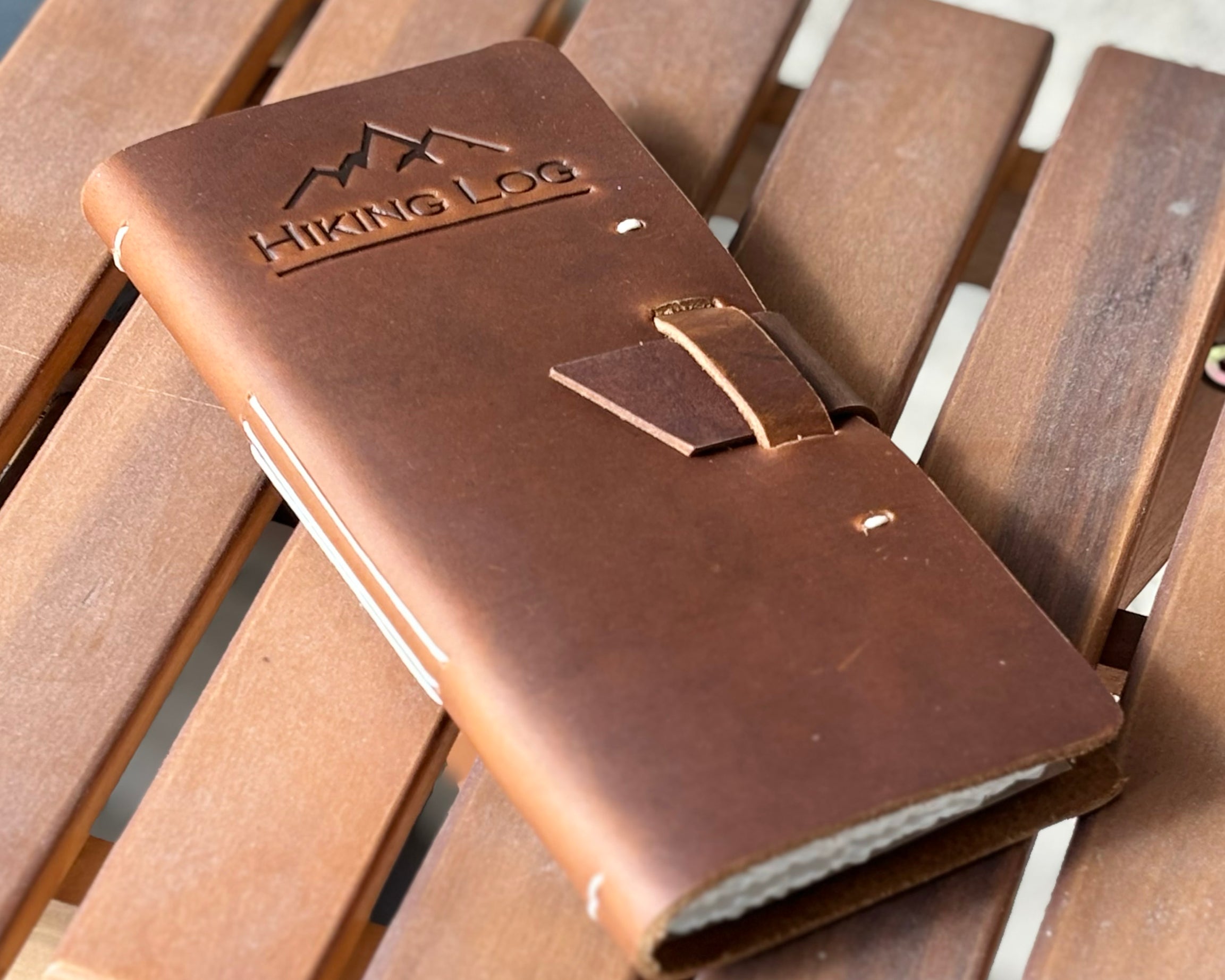 Genuine Leather Hiking Logbook