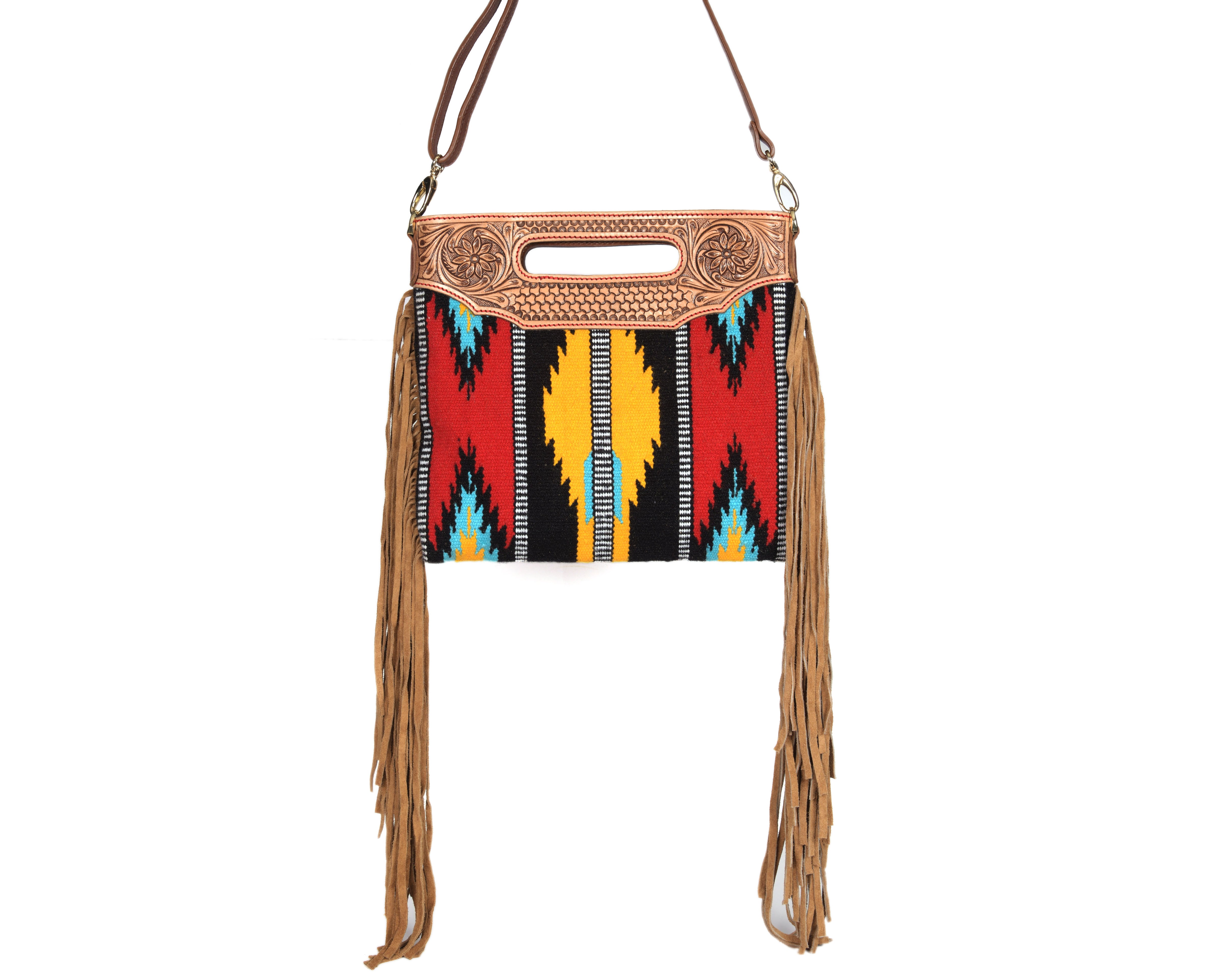 Leather Kilim Crossbody Ba ( LB-652 )