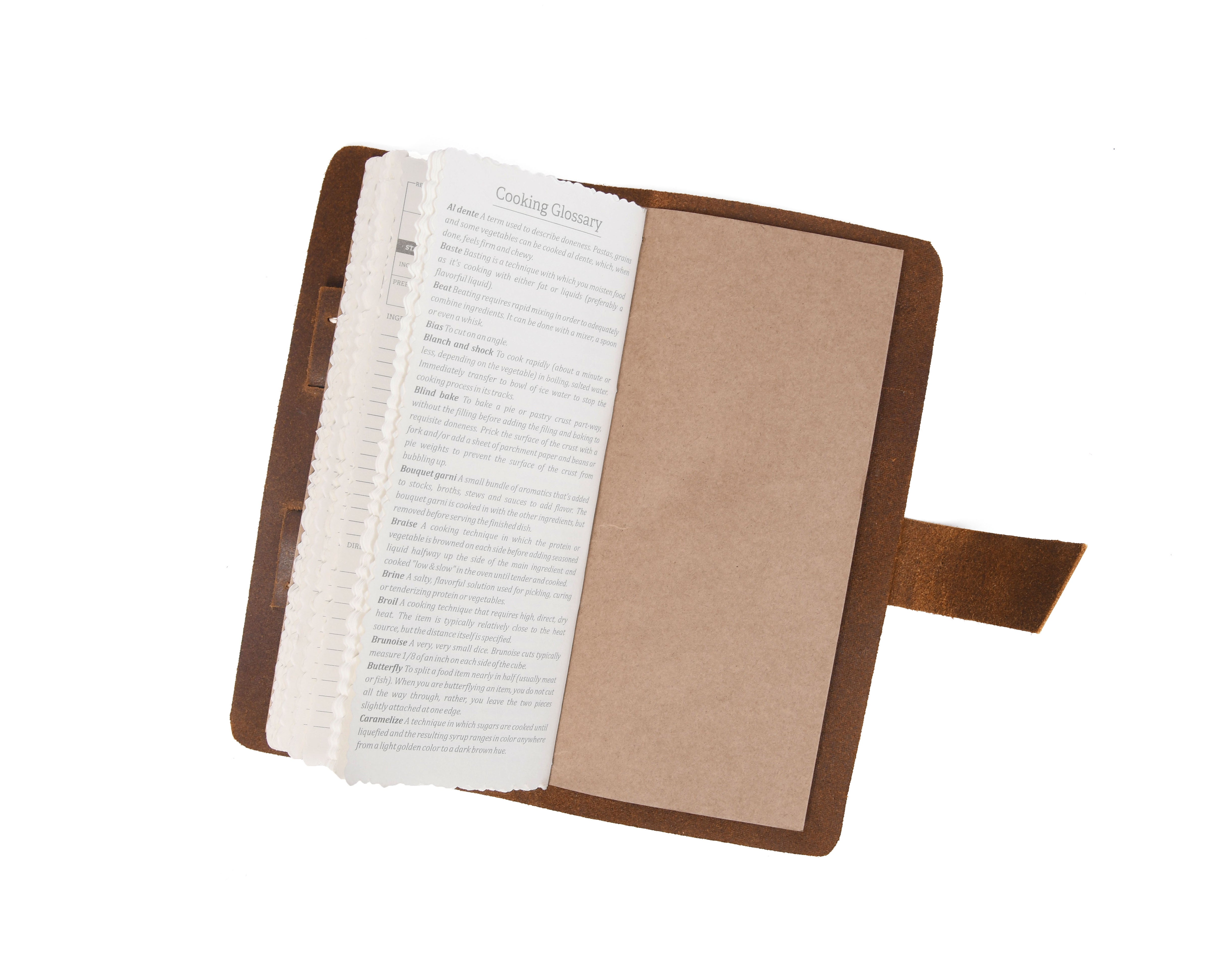 Genuine Leather Recipe Logbook