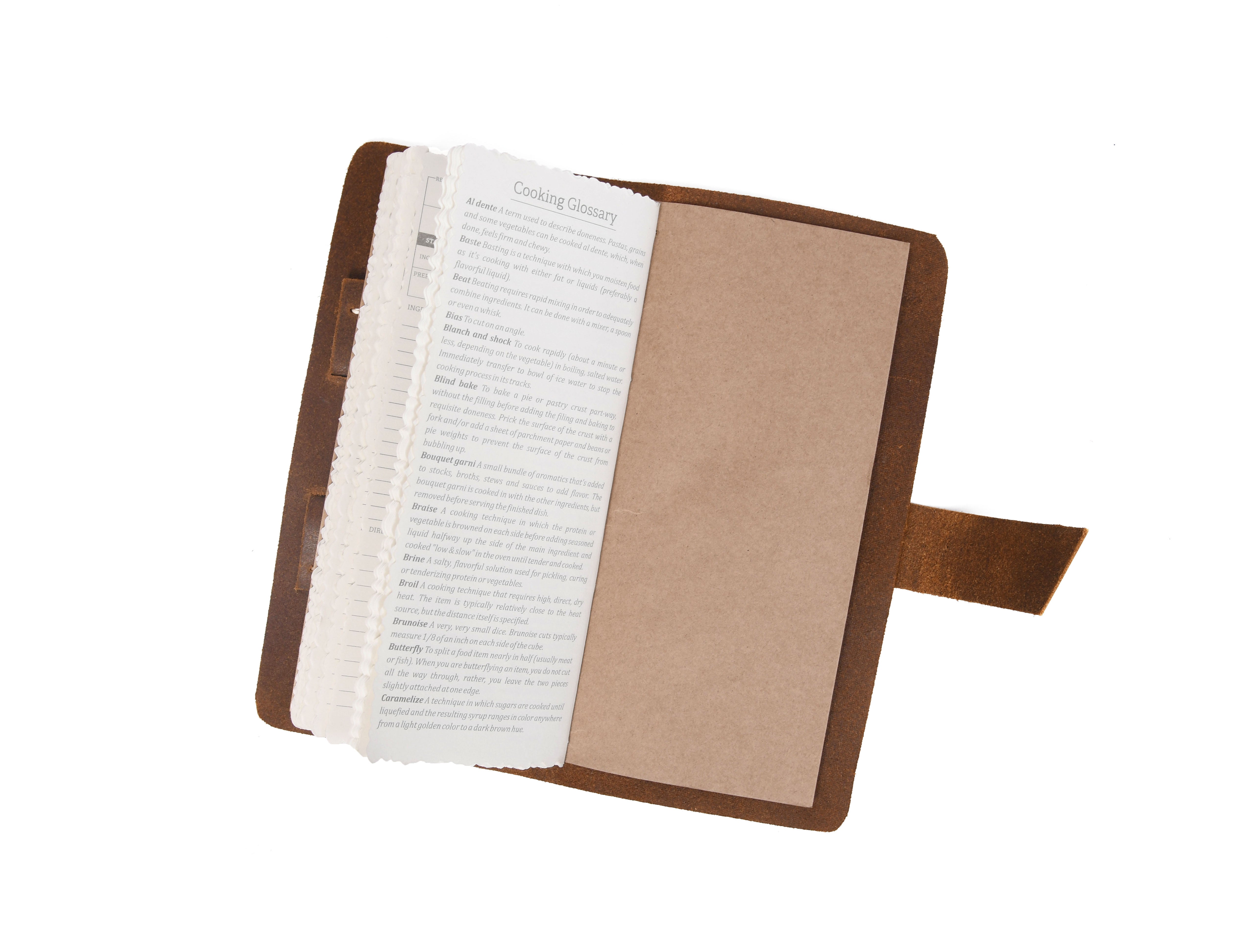 Genuine Leather Recipe Logbook