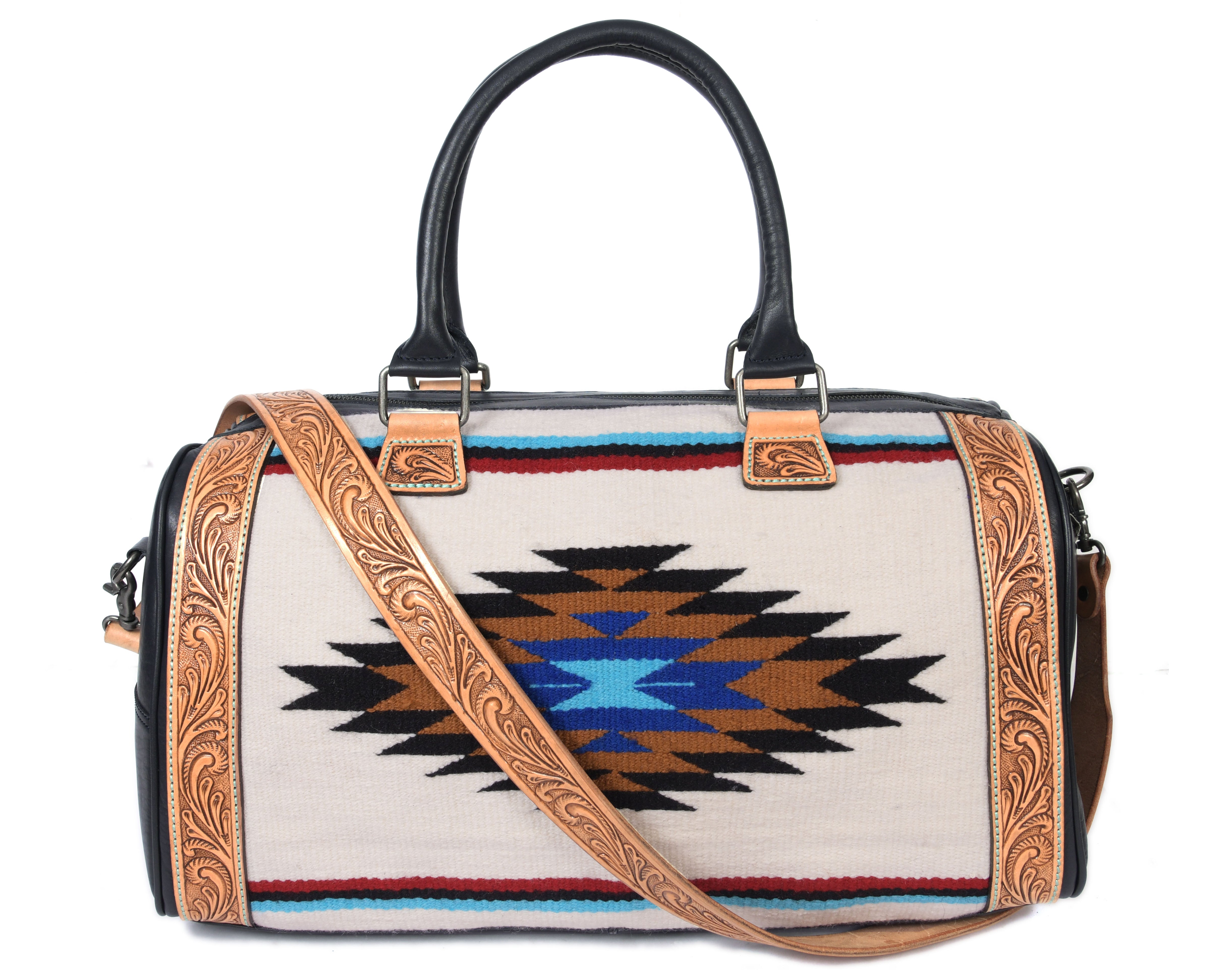 Leather Kilim Duffle Bag ( TB-193 )