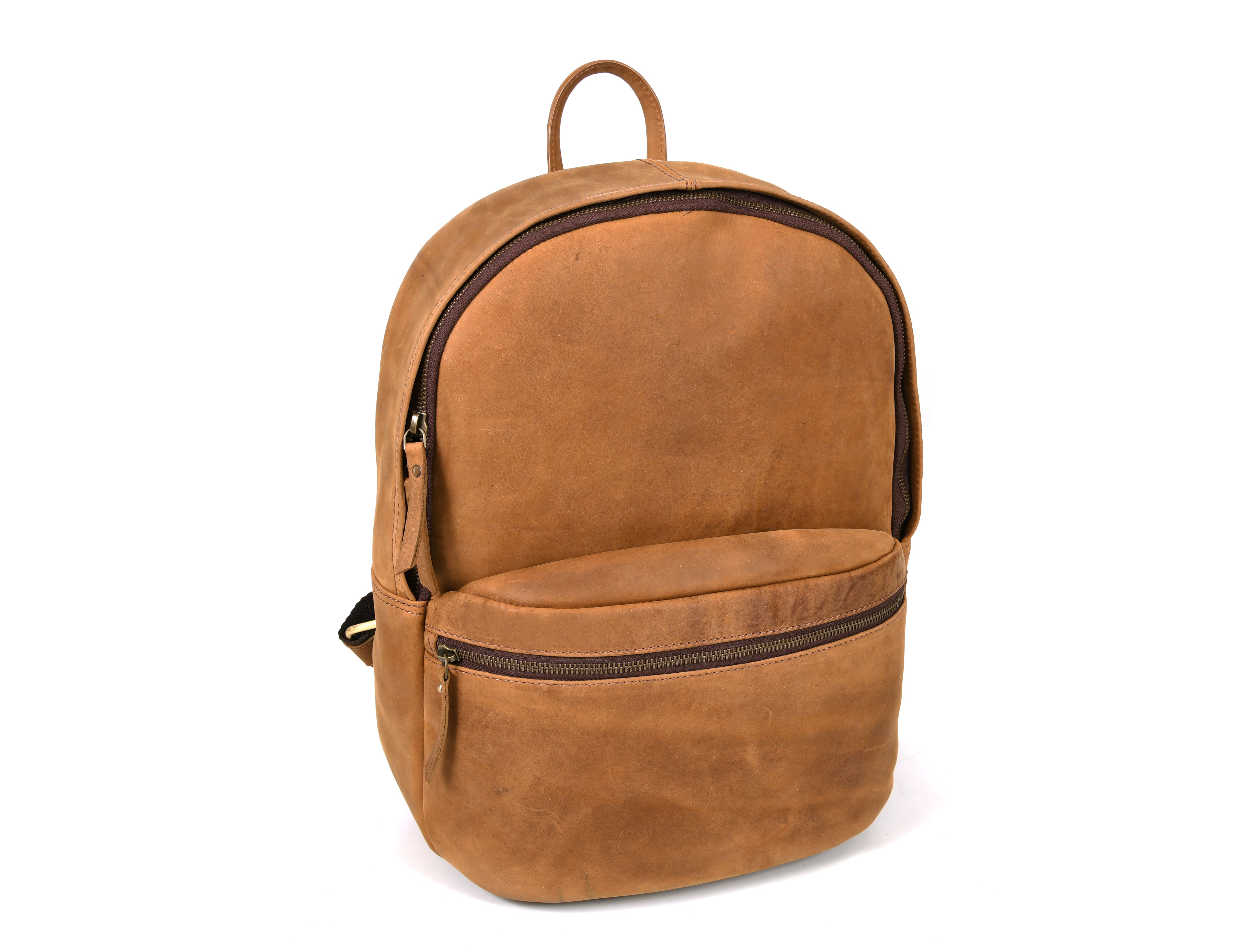 Sahara Leather Travel Backpack - Walnut Brown (BP-52)