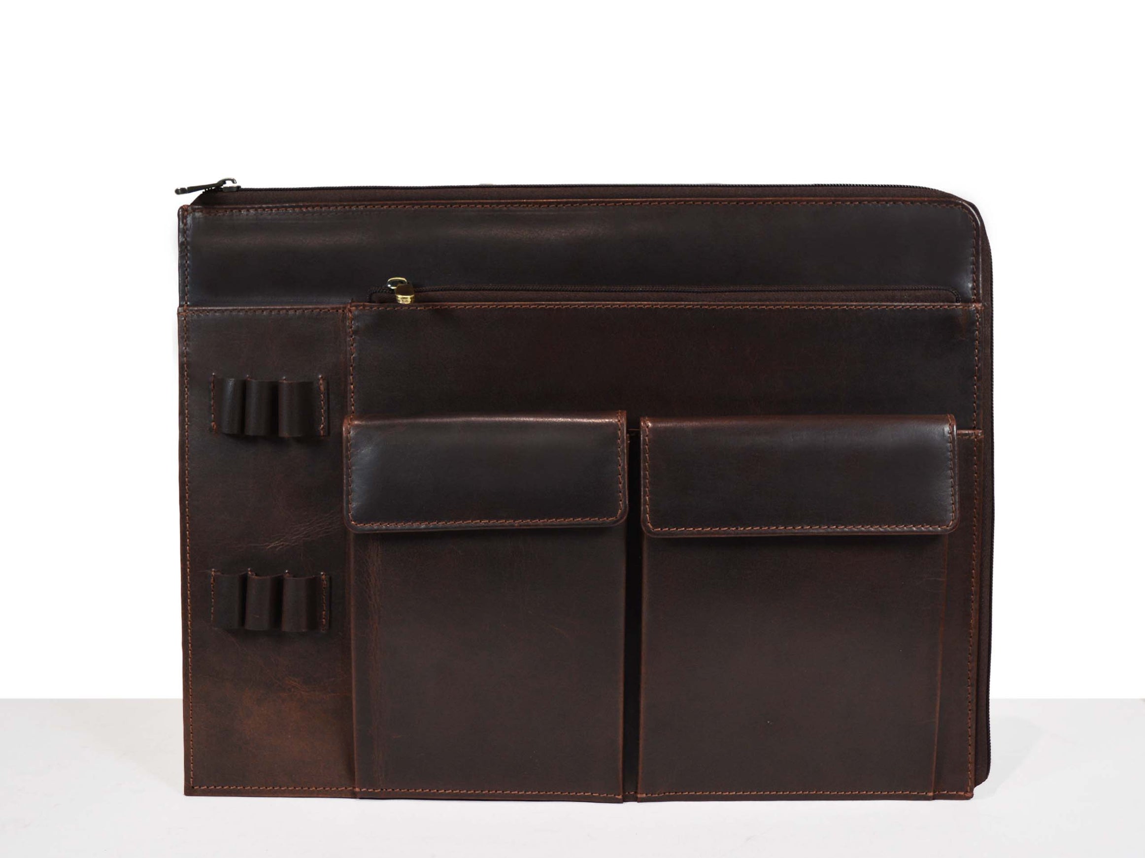 Tolredo Leather Travel Organizer Walnut Brown