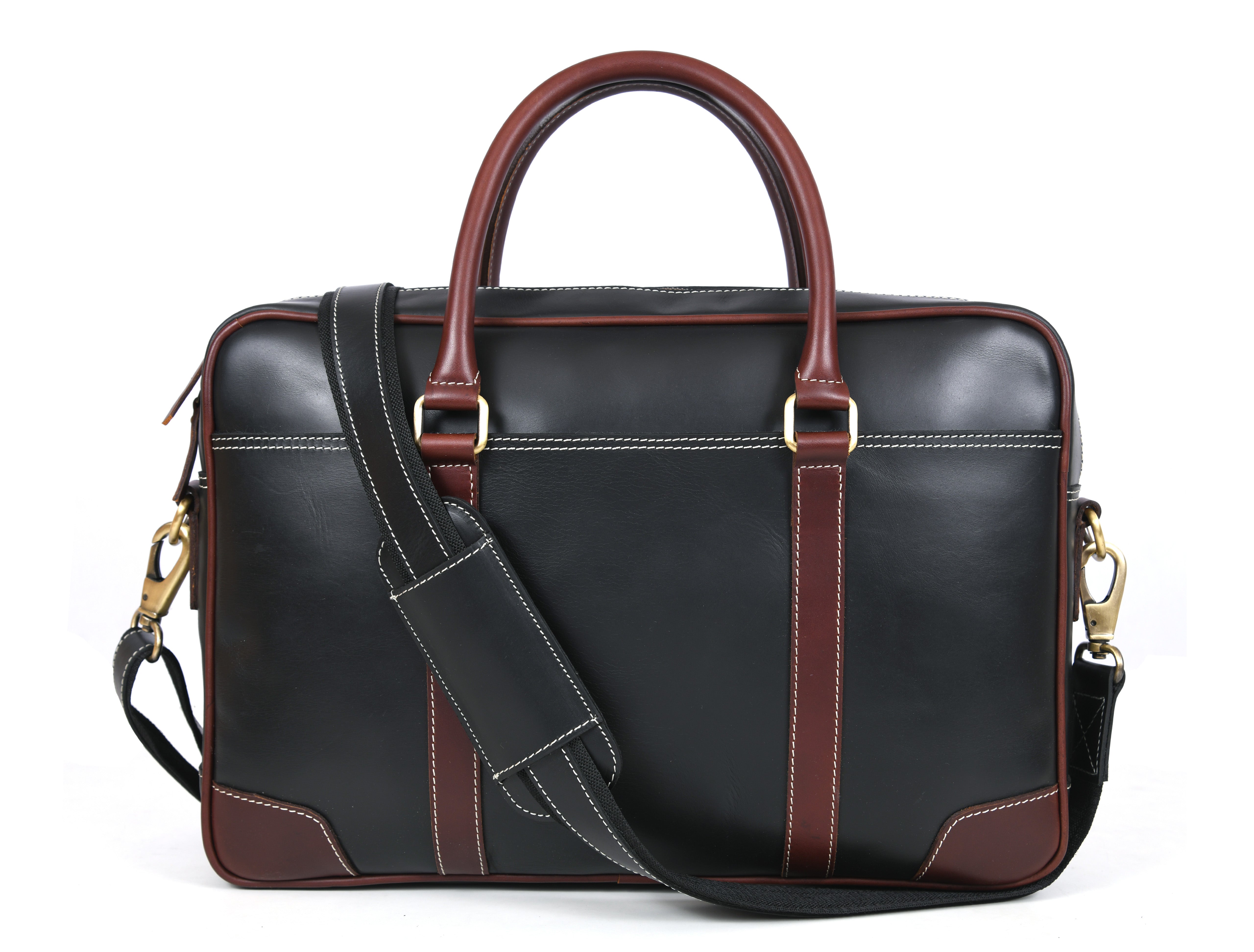 Reeds Leather Office Bag -  Raven Black